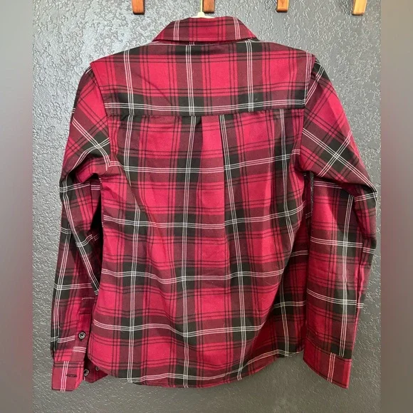 Dixxon Burgundy Plaid Shirt women’s - Picture 3 of 3